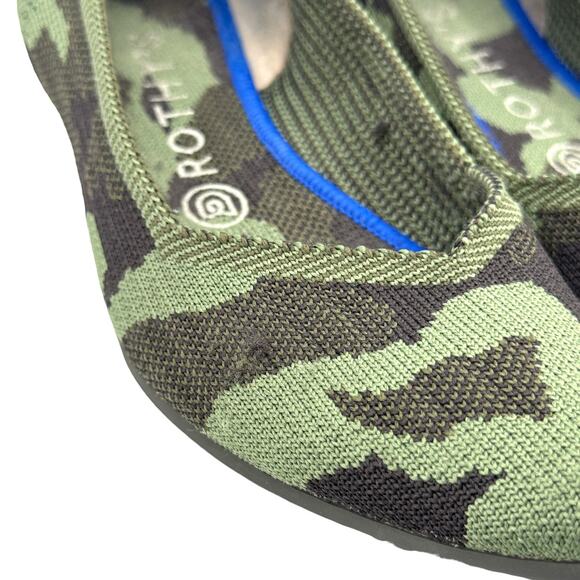 Rothy's The Point Olive Camo Knit Pointy Toe Ballet‎ Flats Womens Size 9 - Picture 7 of 9